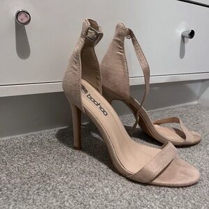 Boohoo Blush Strappy Heels
